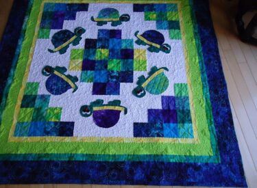 Baby Quilt with Turtles