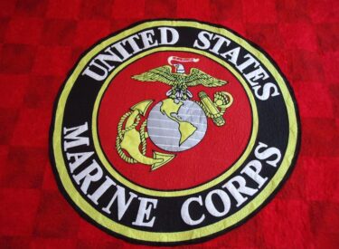 USMC Pool Table Cover Closeup