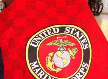 USMC Pool Table Cover Closeup2